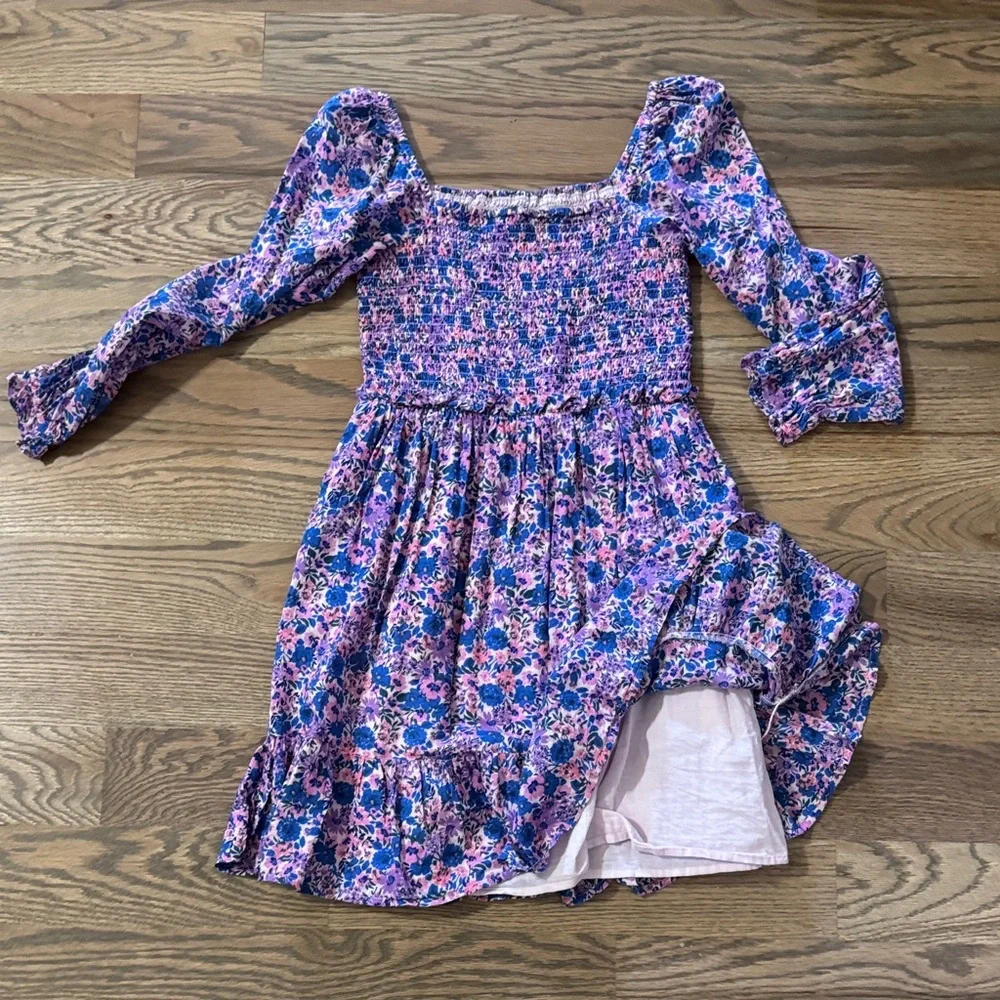Vineyard Vines Purple Floral Kids Dress - Picture 4 of 4